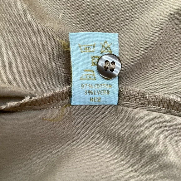 HAWES & CURTIS Taupe Fitted Hipster Shirt Size 40 - Picture 12 of 15